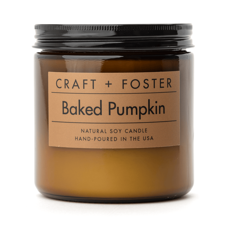 Craft + Foster Candle 8oz Baked Pumpkin - Natural Soy Wax Candle