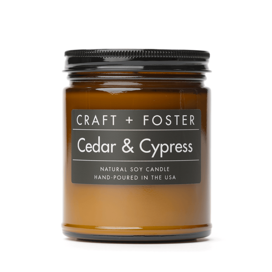 Craft + Foster Candle 8oz Cedar & Cypress - Natural Soy Wax Candle