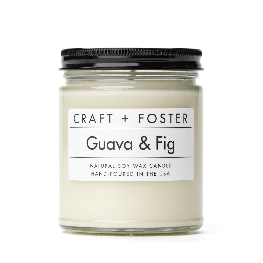 Craft + Foster Candle 8oz Guava & Fig - Natural Soy Wax Candle