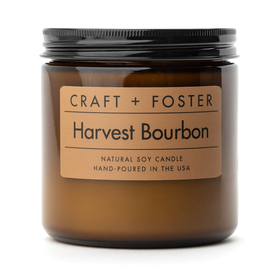 Craft + Foster Candle 8oz Harvest Bourbon - Natural Soy Wax Candle